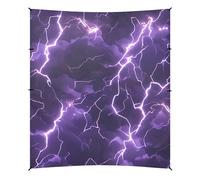 Tenda da spiaggia Safari Lightening viola UPF50+, resistente all'acqua, con sacchi di sabbia e pala per sabbia, per cortile, prato, parco