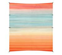 Tenda da spiaggia stabile di colore del tramonto UPF50+ protezione impermeabile grande riparo solare con tasche di sabbia per viaggi in famiglia