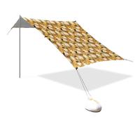 Tenda da spiaggia stabile UPF50+ con paletta da sabbia, sacchi di sabbia, pali di stabilità per giardino e campeggio, colore: bianco