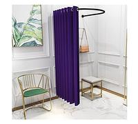 Tenda da spogliatoio portatile a forma di U con asta in metallo, spazio per la privacy per negozi e centri commerciali, soluzione istantanea chic per vestirsi viola, 85 x 80 cm