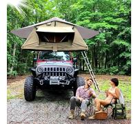Tenda da tetto per auto per 2-3 persone, Tentbox compatibile con tutti i tipi di veicoli, tenda da tetto auto con materasso 140 x 240 cm, copertura morbida per auto, scala telescopica fino a 2,1 m.