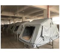 Tenda da tetto personalizzata per auto, in alluminio, con guscio morbido, compatibile con tenda da tetto da campeggio per 4 persone, compatibile con tenda da campeggio personalizzata(Gray)