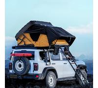 Tenda da tetto rigida con materasso e illuminazione a LED, impermeabile, resistente ai raggi UV, per tutte le stagioni da campeggio su SUV, camion, furgoni