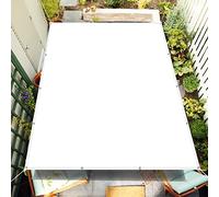 Tenda da Vela Parasole 3 x 4.5 m Impermeabile Rettangolare Tenda Paravento Laterale, Protezione dai Raggi UV Vela Parasole con Occhielli e Fascette, per Balcone Campeggio, Bianco