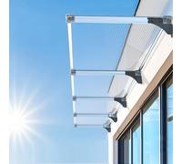 Tenda da Veranda Tendalino per Finestra Silenzioso,Pensilina Tettoia per Porta Balcone Esterno Protezione Uv,Protezione da Pioggia e Neve,Staffa in Alluminio Antiruggine (65x170cm/26"x67")