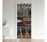 Tenda decorativa per porta, con regole del lago, per la privacy, set di trattamenti per divano, camera da letto, soggiorno, casa sul lago, tenda marrone, 106 x 203 cm