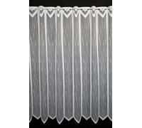 Tenda della Finestra Lungo tratteggiata Altezza 120 cm | può Scegliere la Larghezza in segmenti da 23,5 cm, Come Vuole | Colore: Bianco | Tendine Cucina