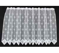 Tenda della Finestra piazze Altezza 75 cm | può Scegliere la Larghezza in segmenti da 11,5 cm, Come Vuole | Colore: Bianco | Tendine Cucina