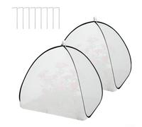 Tenda di copertura per piante, barriera antigelo e vento, rete di nylon per verdure, frutta, piante ornamentali, insetti, difesa degli animali, 55,9 x 55,9 x 55,9 cm, pieghevole, portatile, bianco
