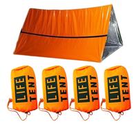Tenda di emergenza 8x5x3ft Sopravvivenza riflettente Tenda impermeabile al fuoco a prova di incendio leggero Scheda di emergenza per campeggio, escursioni e attività all'aperto