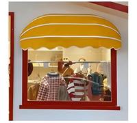 Tenda Di Finestra/ingresso, Tenda Retrattile Curva Francese, Baldacchino Pieghevole Della Porta Di Protezione UV, Per Il Giardino Del Patio Della Decorazione All'aperto (Colore : Giallo, Taglia : 13