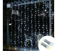 Tenda Di Natale Intermittente Luce Calda Più Bianca 1,50x3 Metri Prolungabile [EEK: A]