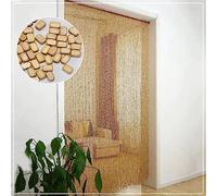 Tenda Di Perline Di Bambù 60×200cm 80×200cm 90×200cm 100×200cm,Tenda Con Perline in Legno Naturale,Tenda Antimosche,Tenda Di Perline Fili Divisore Decorazione Domestica,W×H-110strands(110×150cm)