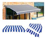 Tenda di ricambio in poliestere impermeabile, copertura a baldacchino retrattile, materiale per esterni per finestre e balconi, 5,5 x 3 m, durevole e versatile