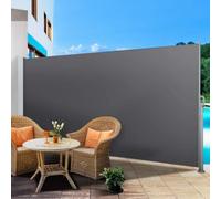 Tenda Divisoria For Cortile Antivento, Parasole A Trazione Laterale,Grigio
