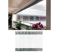 Tenda divisoria impermeabile per garage, resistente, 2 m di larghezza x 2,6 m di altezza, divisorio in vinile trasparente con binario scorrevole isolato per una maggiore durata, facile installazione