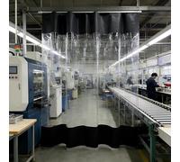 Tenda divisoria per Aree di Lavoro Resistenti con Asta - Avvolgimento rapido per pareti divisorie Interne/Esterne di Magazzini, Porte industriali a Strisce per Una Gestione efficiente degli