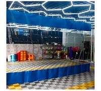 Tenda divisoria per garage, Tende divisorie for garage, vinile industriale, con occhielli, multicolori, dimensioni multiple(Blue,3x2.8m/9.8x9.2in)