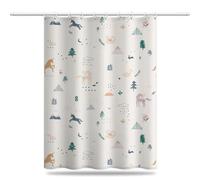 Tenda Doccia 100 x 200 cm, Tenda per Doccia Animali dei Cartoni Animati Antimuffa Impermeabile, Tende per Vasca da Bagno con Ganci, Poliestere Carino Shower Curtain Lavabile in Lavatrice (LB994)