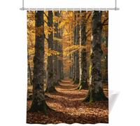 Tenda Doccia 100x180 cm con Sentiero nel Bosco Autunnale