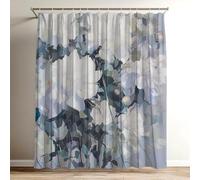 Tenda Doccia Blu Tenda Doccia 200x240 cm, Lavabile Poliestere Shower Curtain Pianta, Impermeabile e Facile da Pulire, Non Trasparente Tende per Vasca da Bagno Asciugatura Rapida, Vasca da Bagno Wy-427