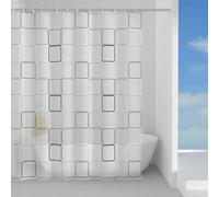 Tenda doccia Domino in peva 120x200 cm grigia Grigio chiaro