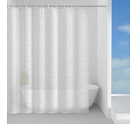 Gedy | Lens Tenda Doccia in Peva, Finitura Bianca, Dimensioni 200 x 180 x 0,1 cm e Peso 0,375 kg