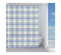 Gedy | Biglie Tenda Doccia in Peva, Finitura Verde e Blu, Dimensioni 200 x 120 x 0,1 cm e Peso 0,245 kg