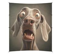 Tenda e baldacchino da spiaggia con scritta in lingua inglese "Weimaraner Dogs Fear", resistente all'acqua UPF50+, con borsa per il trasporto, per viaggi in famiglia, picnic e campeggio