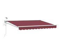 Tenda elettrica bordeaux, 3,5 x 2 m, con LED