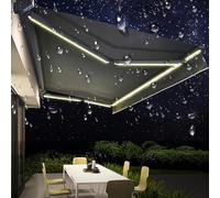 Tenda elettrica motorizzata retrattile con luci a LED, riparo parasole di grado commerciale per finestra, porta, terrazza e balcone