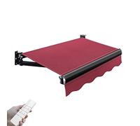 Tenda elettrica retrattile, impermeabile, con telecomando e manovella manuale, protezione per patio e finestre, resistente ai raggi UV