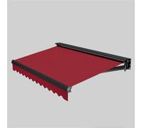 Tenda elettrica retrattile per patio, baldacchino in lega di alluminio per esterni con luce LED a 5 velocità e manovella in acciaio inossidabile, perfetta per la protezione solare