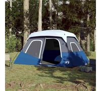 vidaXL Tenda Famiglia con LED 6 Persone Blu Chiaro a Rilascio Rapido