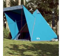 Tenda famiglia Tipi per 6 persone blu impermeabile tenda da campeggio con tenda rimovibile e connettore E per cavo di alimentazione