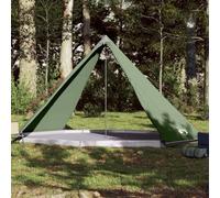 Tenda Famiglia Tipi per 8 persone, verde, impermeabile, antivento con attacco E e apertura di ventilazione per campeggio e avventure all'aria aperta