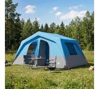 vidaXL Tenda familiare blu, 533 x 312 x 230 cm, preparata per avventure, moderna tenda familiare, magazzino campeggio resistente alle intemperie per grandi gruppi