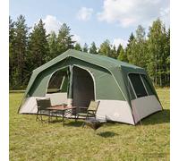 vidaXL Tenda familiare verde, 533 x 312 x 230 cm, pronta per l'avventura, moderna tenda familiare, resistente alle intemperie, per grandi gruppi
