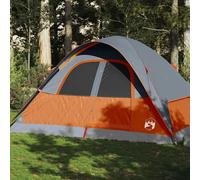Tenda Familiare a Cupola 6 Persone Arancione Impermeabile