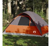 Tenda Familiare a Cupola 6 Persone Arancione Impermeabile