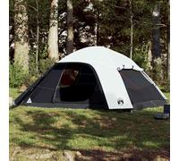 Tenda Familiare a Cupola 6 Persone Bianca Tessuto Impermeabile
