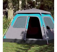 vidaXL Tenda Familiare a Cupola 6 Persone Blu a Rilascio Rapido