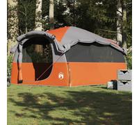 vidaXL Tenda Familiare a Tunnel 6Persone Grigia Arancione Resistente all'acqua