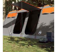 vidaXL Tenda Familiare a Tunnel 8Persone Grigia Arancione Impermeabile