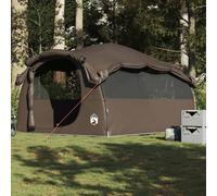 vidaXL Tenda Familiare a Tunnel per 6 Persone Marrone Resistente all'acqua