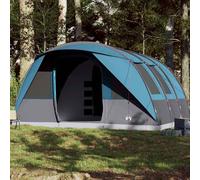vidaXL Tenda Familiare a Tunnel per 7 Persone Blu Impermeabile