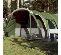 vidaXL Tenda Familiare a Tunnel per 8 Persone Verde Impermeabile