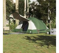 Tenda Familiare a Tunnel per 8 Persone Verde Impermeabile