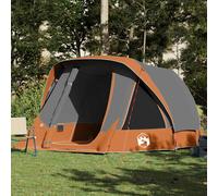 Tenda Familiare Cabina 6 Persone Grigia Arancione Impermeabile
