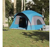Tenda Familiare Cabina per 6 Persone Blu Impermeabile